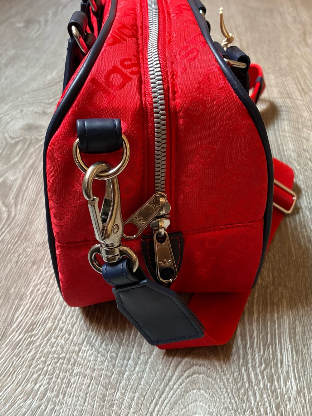 Adidas Originals Red Mini Duffle Bag Y2K Monogram Crossbody NWT - Picture 9 of 10